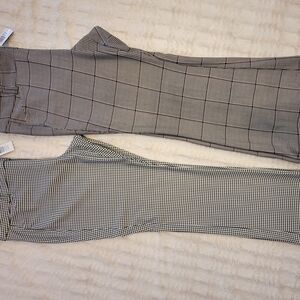 Bundle Of NWT Torrid Trousers Size 22 TALL - Houndstooth & Plaid Boot Flare